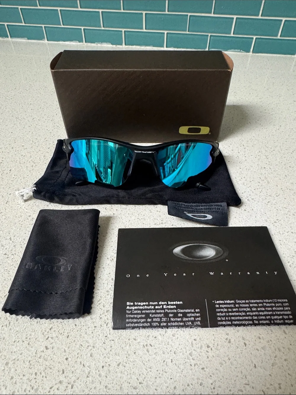 Oakley Flak 2.0 polarized prism sapphire sunglasses OS